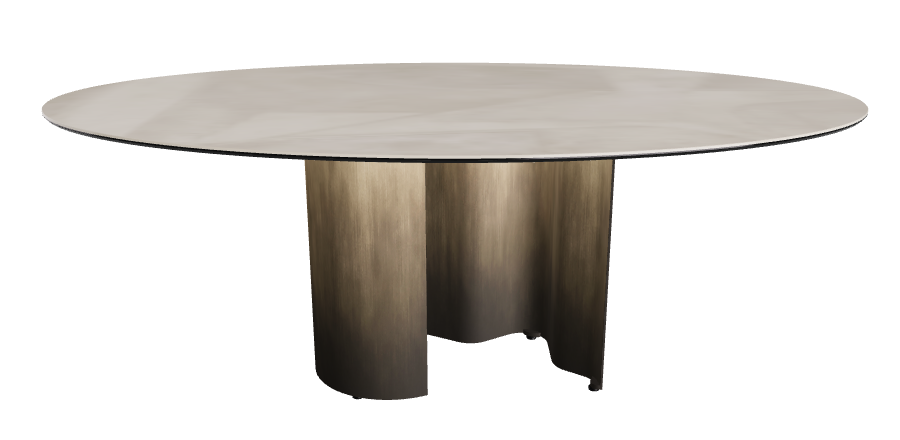 200x120x74h Oval Shaped_Luxor_Oxy Brass