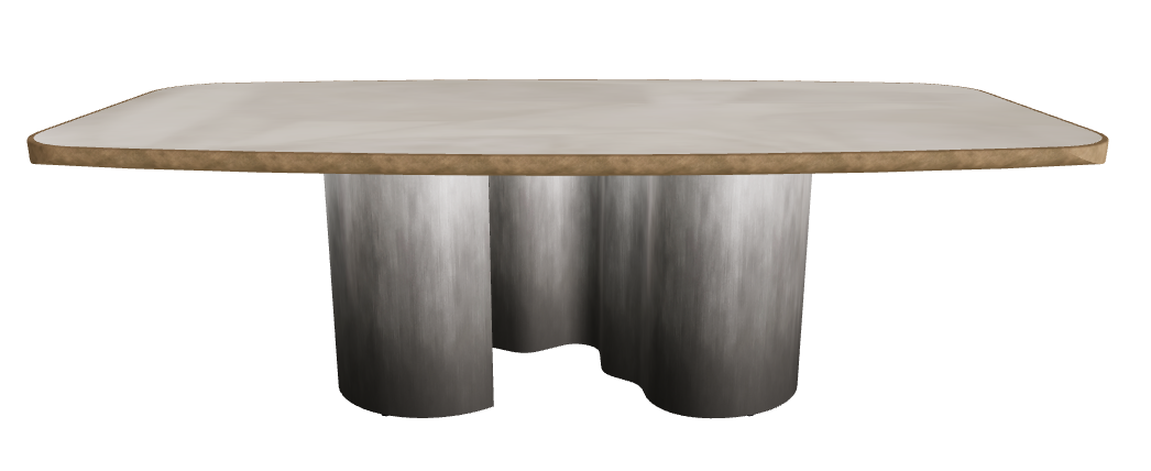 240x120x75h Barrel Shaped_Luxor_Oxy Grey_Brushed Bronze