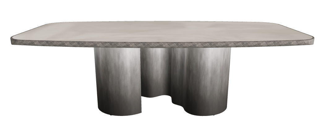 240x120x75h Barrel Shaped_Luxor_Oxy Grey_Brushed Grey