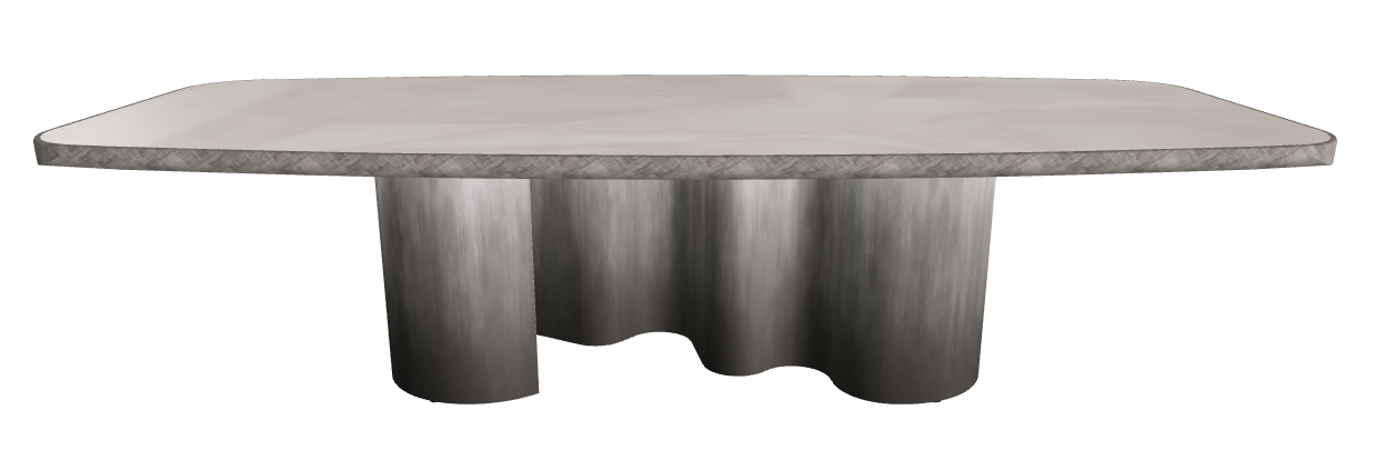 300x128x75h Barrel Shaped_Luxor_Oxy Grey_Brushed Grey