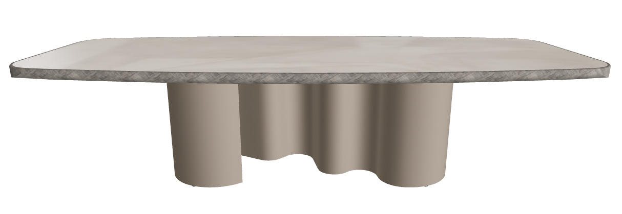 300x128x75h Barrel Shaped_Luxor_Titanium Embossed_Brushed Grey