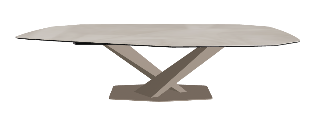 Cattelan Italia Stratos Keramik Biscuit & Polygon Shaped Dining Table