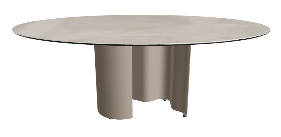 200x120x74h Oval Shaped_Luxor_Titanium Embossed