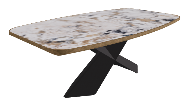 Makalu_Black Embossed_Brushed Bronze