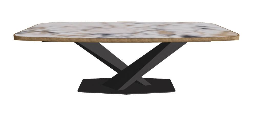 Makalu_Black Embossed_Brushed Bronze