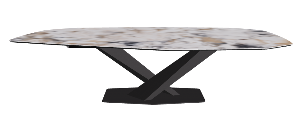 Cattelan Italia Stratos Keramik Biscuit & Polygon Shaped Dining Table