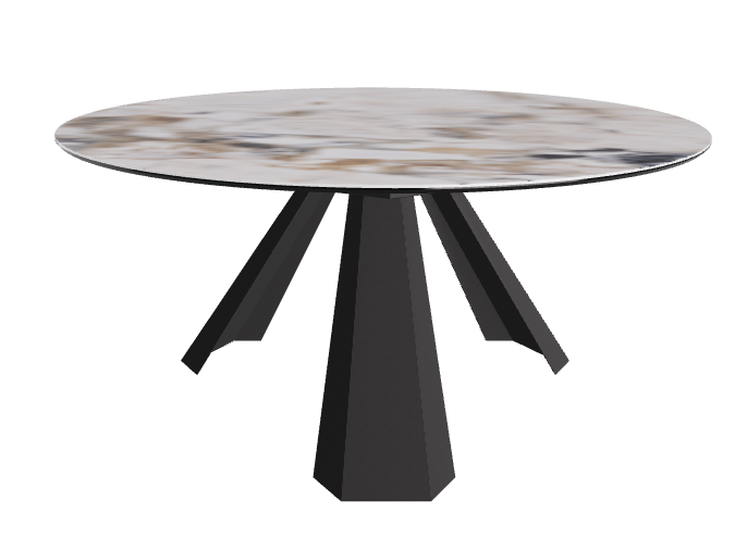 Diameter 158 x Height 73 cm_Makalu_Black Embossed