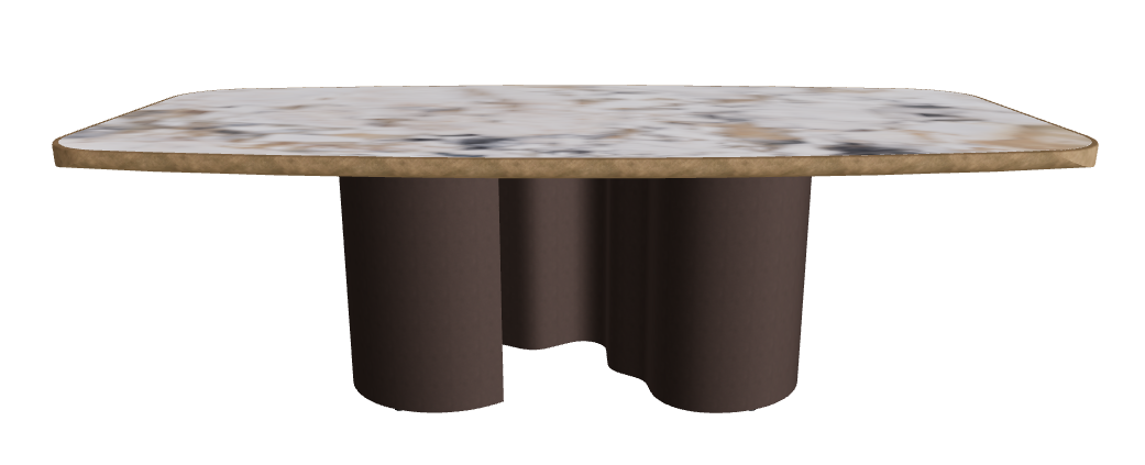 240x120x75h Barrel Shaped_Makalu_Bronze Embossed_Brushed Bronze