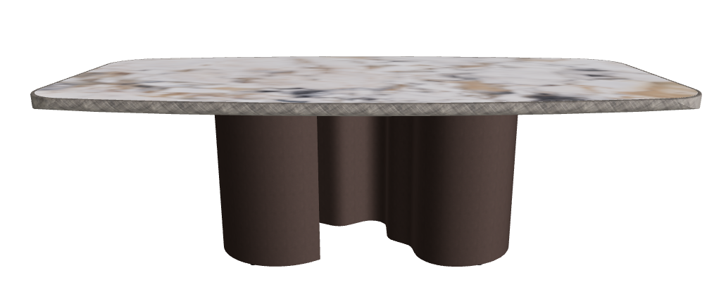 240x120x75h Barrel Shaped_Makalu_Bronze Embossed_Brushed Grey