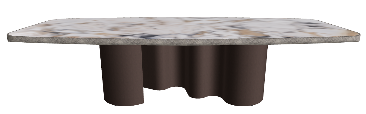 300x128x75h Barrel Shaped_Makalu_Bronze Embossed_Brushed Grey