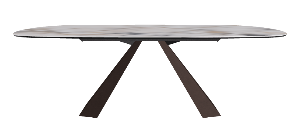 Cattelan Italia Eliot Keramik Biscuit Shaped Dining Table – 220x120x73h