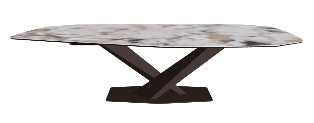 Cattelan Italia Stratos Keramik Biscuit & Polygon Shaped Dining Table