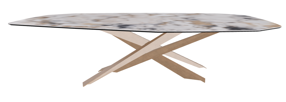 300x130x74.5h Polygon Shaped_Makalu_Brushed Bronze