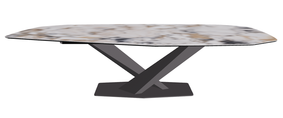Cattelan Italia Stratos Keramik Biscuit & Polygon Shaped Dining Table