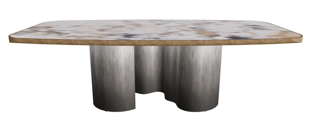 240x120x75h Barrel Shaped_Makalu_Oxy Grey_Brushed Bronze