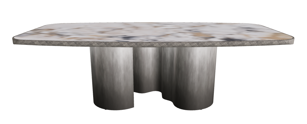 240x120x75h Barrel Shaped_Makalu_Oxy Grey_Brushed Grey
