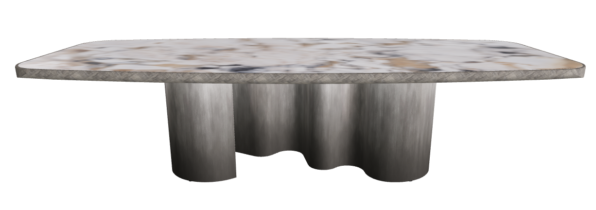 300x128x75h Barrel Shaped_Makalu_Oxy Grey_Brushed Grey