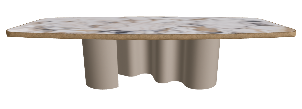 300x128x75h Barrel Shaped_Makalu_Titanium Embossed_Brushed Bronze