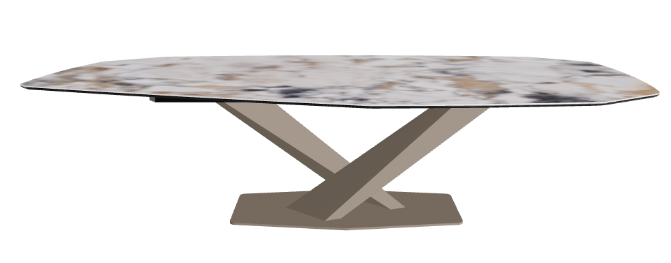 Cattelan Italia Stratos Keramik Biscuit & Polygon Shaped Dining Table