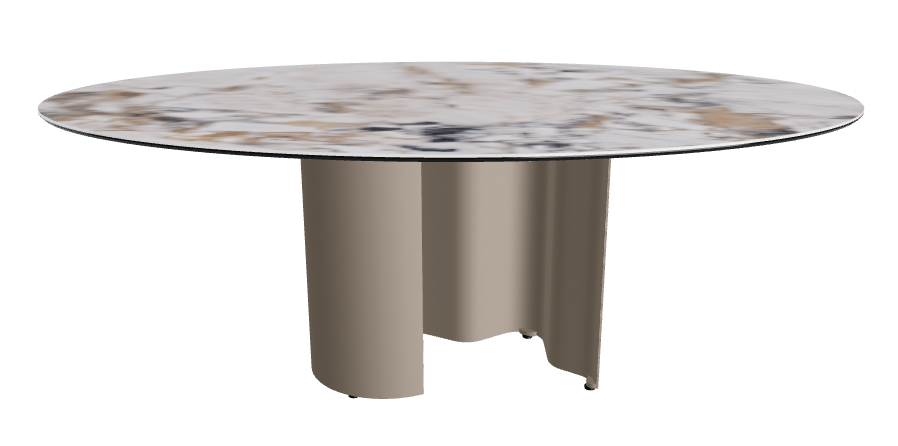 200x120x74h Oval Shaped_Makalu_Titanium Embossed