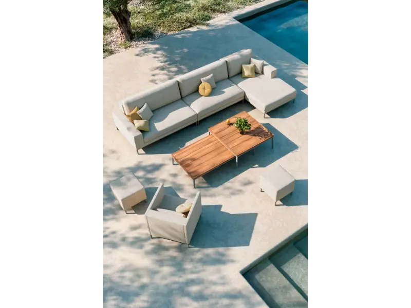 Manutti Zendo Sense Square Coffee Table with 96 cm Width & Depth and 35 cm Height