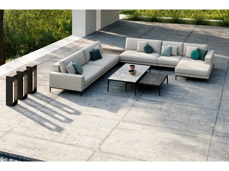 Manutti Zendo Sense Square Coffee Table with 96 cm Width & Depth and 15 cm Height