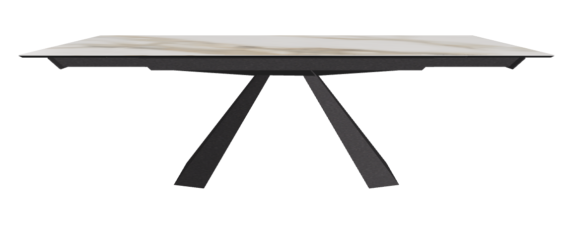 160/236x90x75h Rectangle Shaped_Matt Borghini Calacatta_Black Embossed