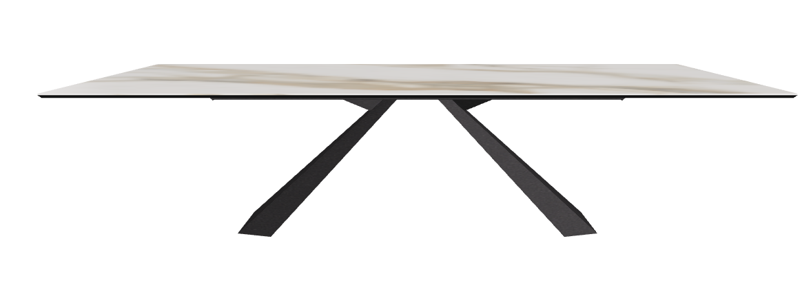 300x120x73h Rectangle Shaped_Matt Borghini Calacatta_Black Embossed