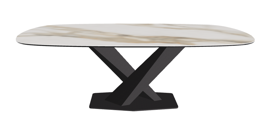 Cattelan Italia Stratos Keramik Biscuit Shaped Dining Table – 200x120x75h