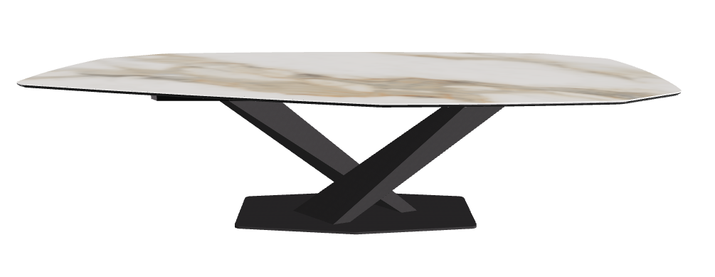 Cattelan Italia Stratos Keramik Biscuit & Polygon Shaped Dining Table
