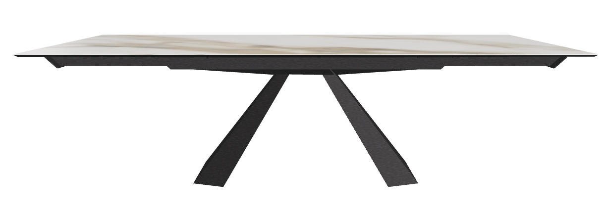 182/258x90x75h Rectangle Shaped_Matt Borghini Calacatta_Black Embossed