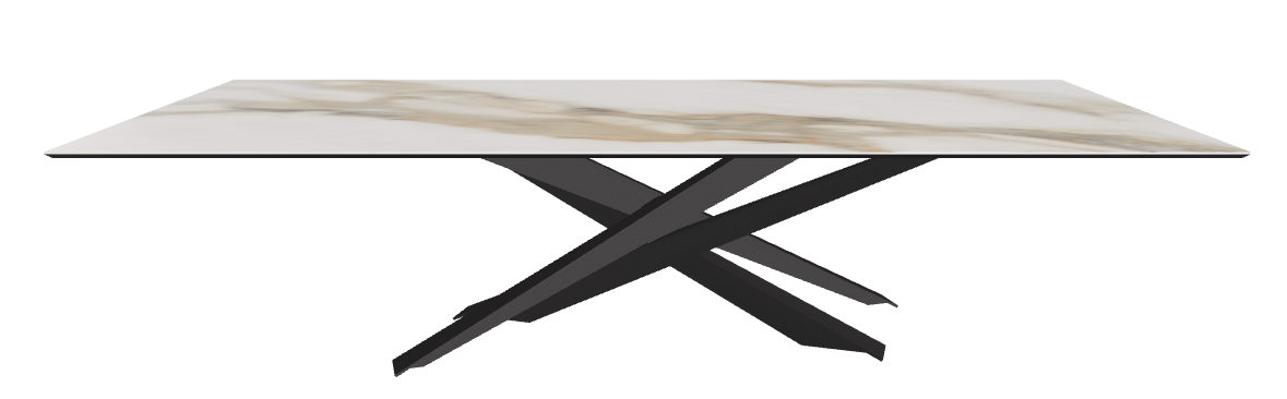 300x120x74.5h Rectangle Shaped_Matt Borghini Calacatta_Black Embossed