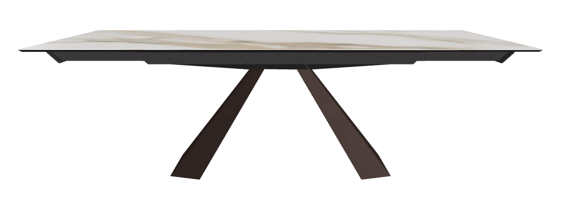 160/236x90x75h Rectangle Shaped_Matt Borghini Calacatta_Bronze Embossed