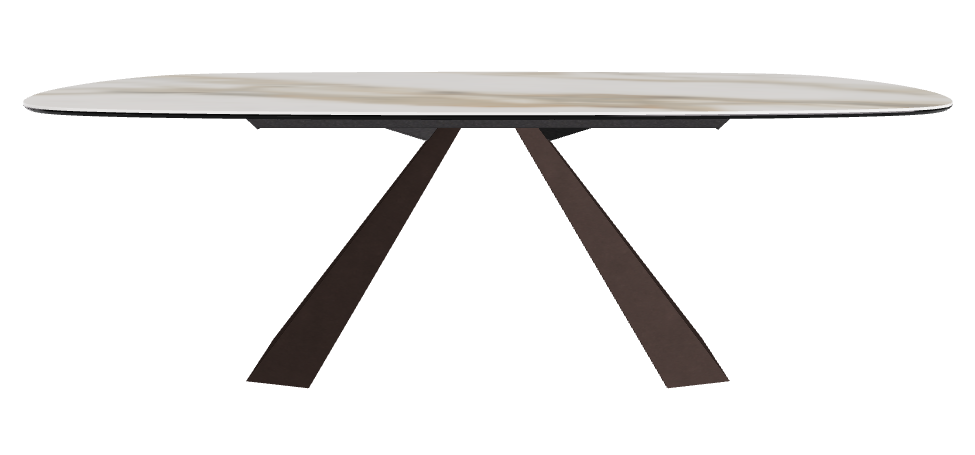 Cattelan Italia Eliot Keramik Biscuit Shaped Dining Table – 220x120x73h