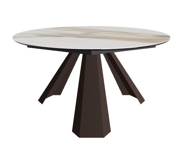 Diameter 140 x Height 73 cm_Matt Borghini Calacatta_Bronze Embossed