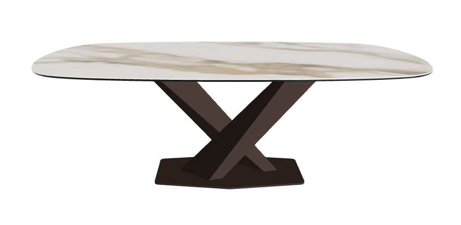 Cattelan Italia Stratos Keramik Biscuit Shaped Dining Table – 200x120x75h