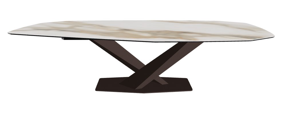 Cattelan Italia Stratos Keramik Biscuit & Polygon Shaped Dining Table