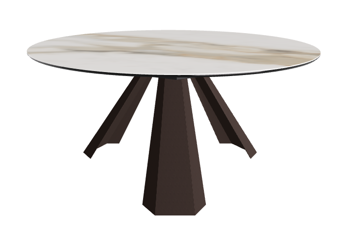 Diameter 158 x Height 73 cm_Matt Borghini Calacatta_Bronze Embossed