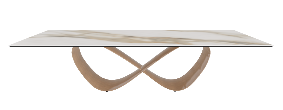 300x120x75h Rectangle Shaped_Matt Borghini Calacatta_Brushed Bronze