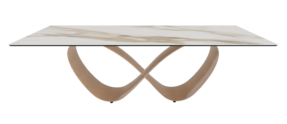 240x120x74h Rectangle Shaped_Matt Borghini Calacatta_Brushed Bronze