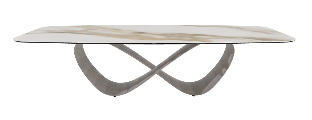 300x120x75h Barrel Shaped_Matt Borghini Calacatta_Brushed Grey