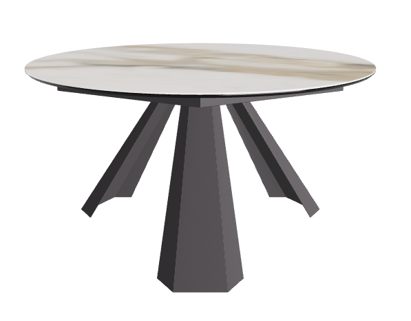 Diameter 140 x Height 73 cm_Matt Borghini Calacatta_Graphite Embossed