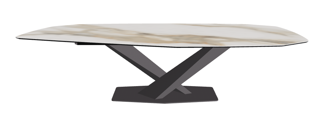 Cattelan Italia Stratos Keramik Biscuit & Polygon Shaped Dining Table