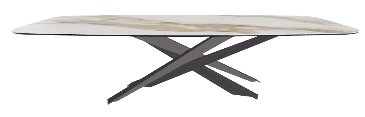 300x120x74.5h Barrel Shaped_Matt Borghini Calacatta_Graphite Embossed