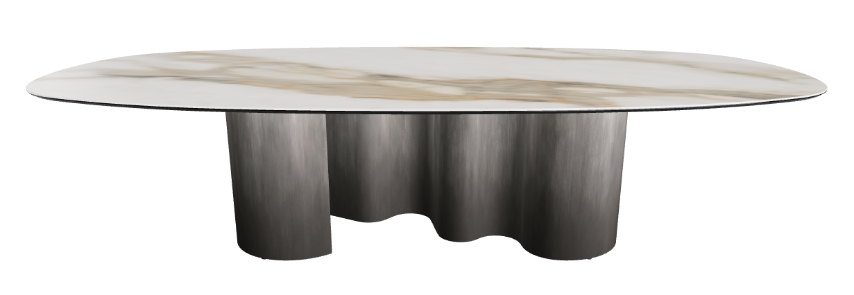 300x150x74h Biscuit Shaped_Matt Borghini Calacatta_Oxy Grey