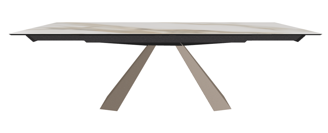160/236x90x75h Rectangle Shaped_Matt Borghini Calacatta_Titanium Embossed