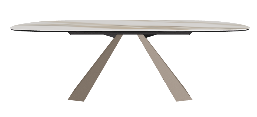 Cattelan Italia Eliot Keramik Biscuit Shaped Dining Table – 220x120x73h