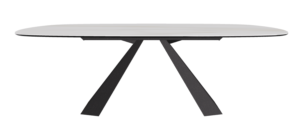 Cattelan Italia Eliot Keramik Biscuit Shaped Dining Table – 220x120x73h