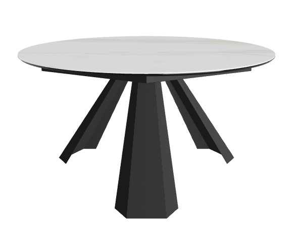 Diameter 140 x Height 73 cm_Matt Golden Calacatta_Black Embossed