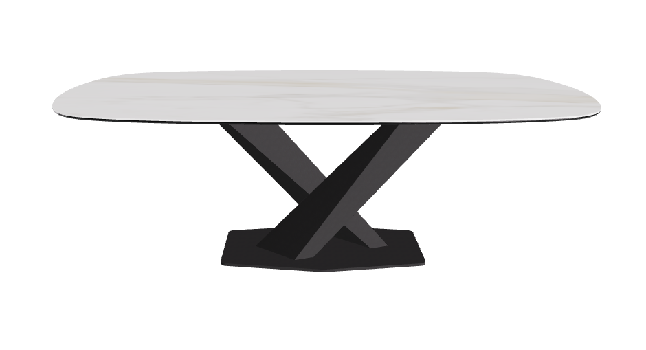 Cattelan Italia Stratos Keramik Biscuit Shaped Dining Table – 200x120x75h